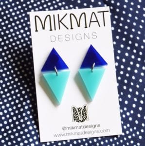 maryandememikmatbrightdropsnavyandmintearrings