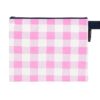 mooleii wet zip pouch in pink gingham online now at mary and me