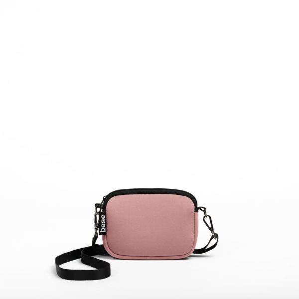 basesupply mini base in clay pink with black crossbody strap online at mary and me