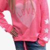 hammill and co high summer slouchy sweat in hot pink marle online at mary and me