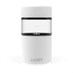 luxey reusable glass cup in bright white online now at mary and me