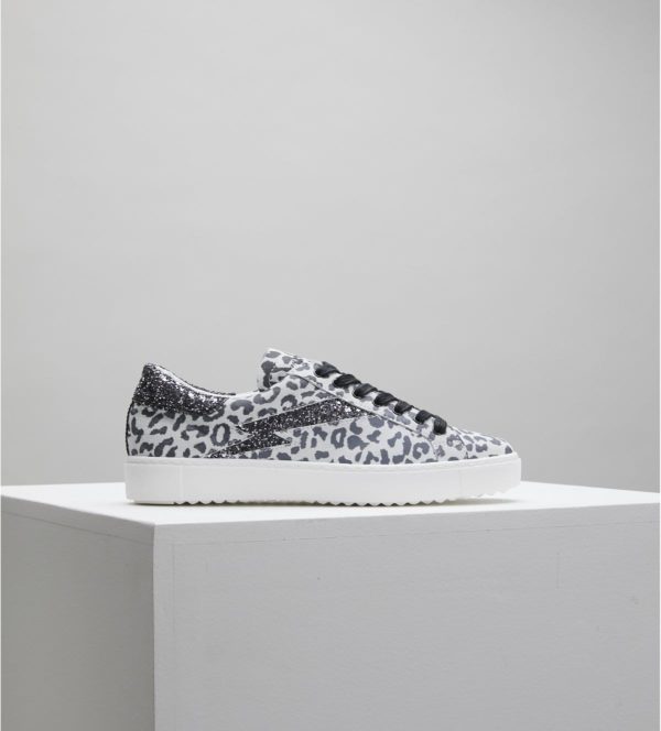 dof official graphite leopard sneakers side on view