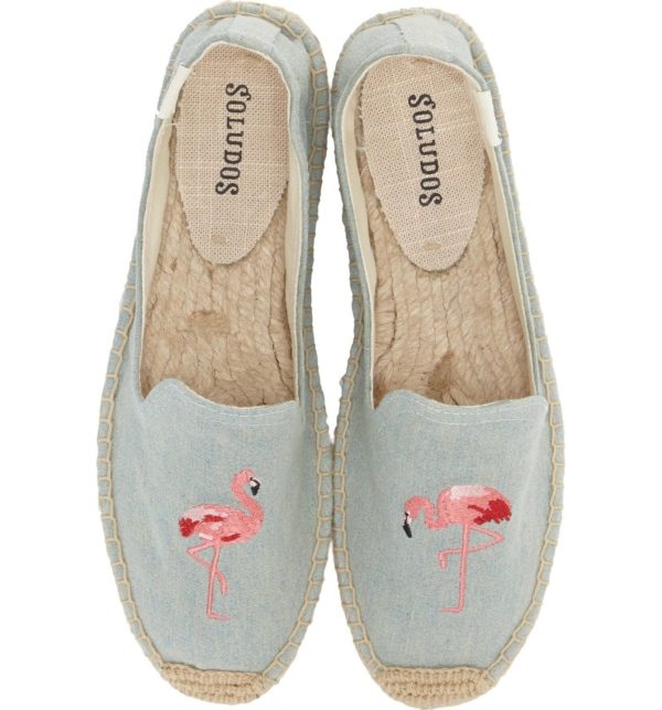 mary and me soludos flamingo smoking slipper epadrille front view