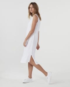 gigi dress in white side view online with mary and me