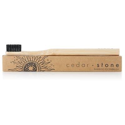 cedar and stone bamboo toothbrush