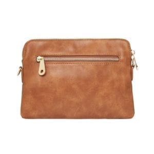 back view of the vintage tan elms and king bowery wallet
