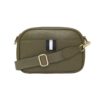 front view of elm and kings camera bag in khaki