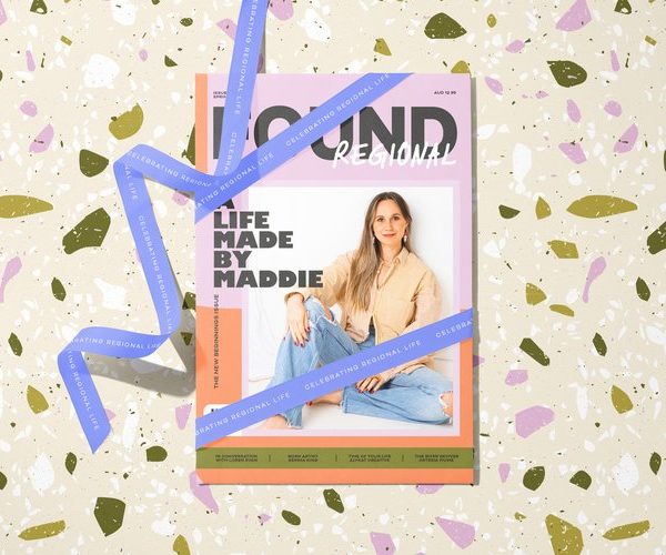girl sitting front cover of found regional magazine