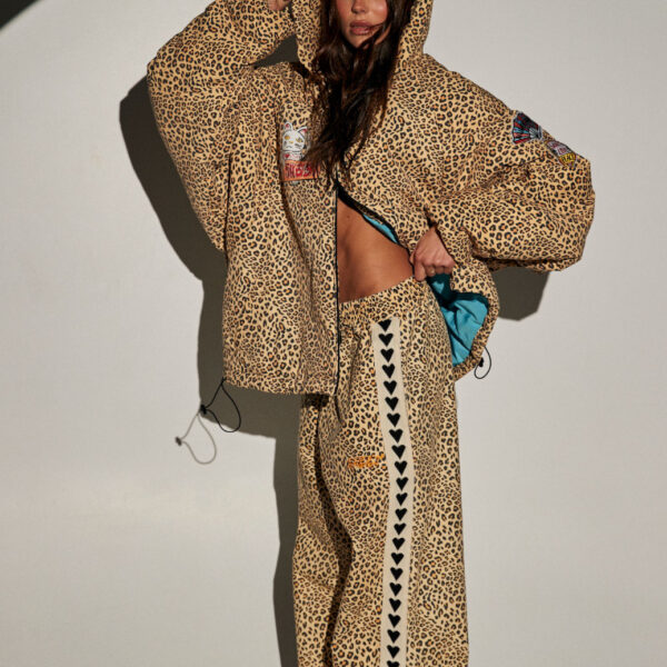 RAVING HEART DRILL PANTS | leopard