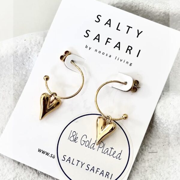 LOVE DROP HOOPS | gold