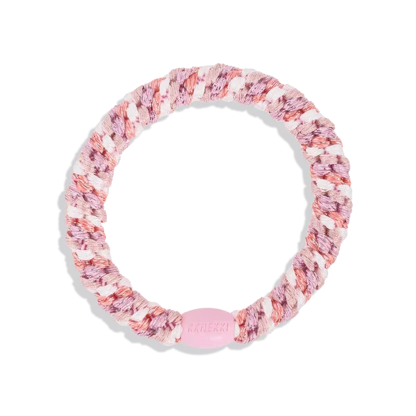 ORIGINAL HAIR TIES | dusty rose pink glitter