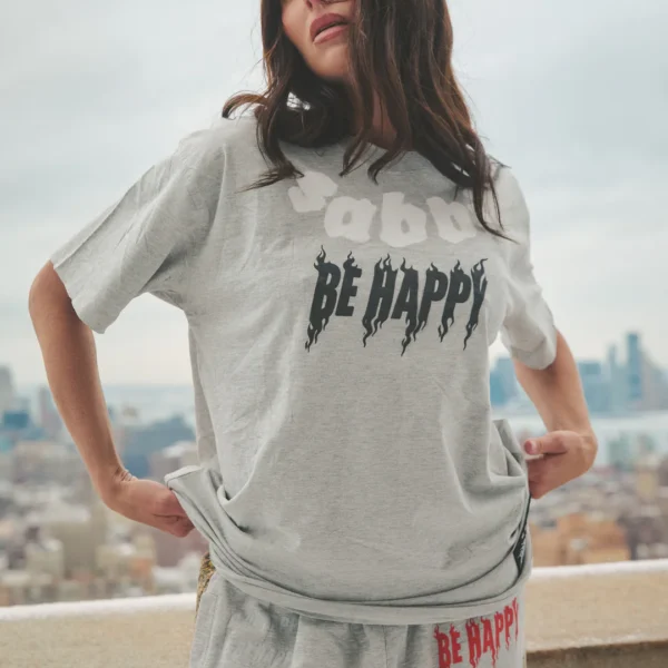 THE BE HAPPY TEE | grey