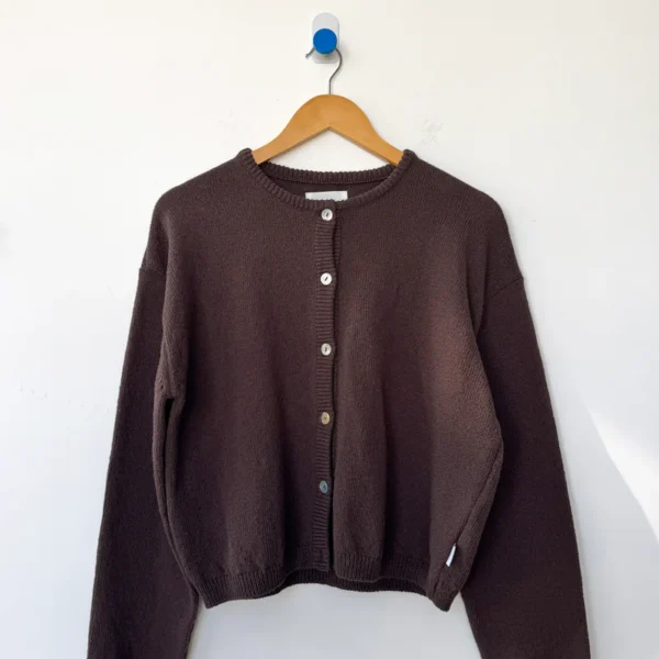 COTTON LEILA CARDIGAN | brown