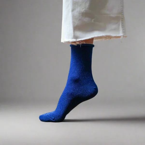GLITTER SOCKS | electric blue