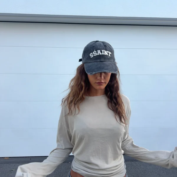 LOGO CAP ACID WASH | black & cream