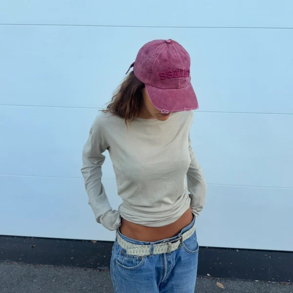 LOGO CAP ACID WASH | cherry