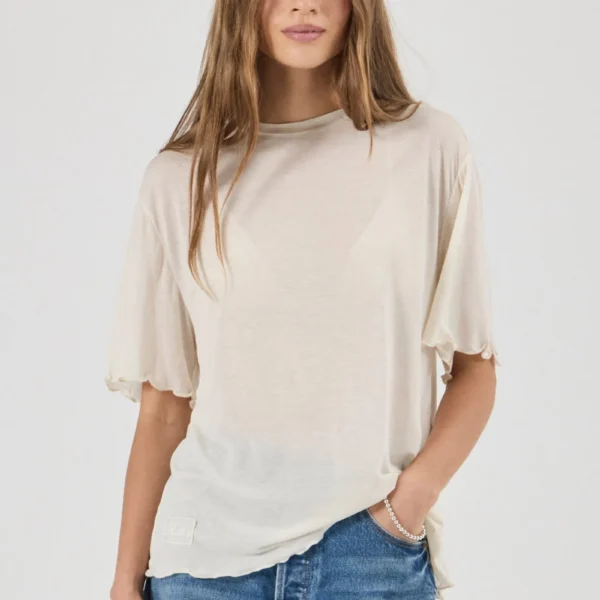SHEER LYOCELL TEE | vintage white
