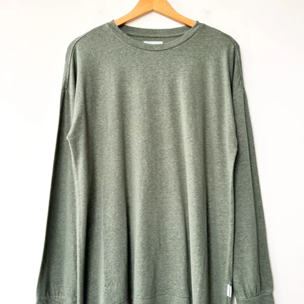 HAZE LINEN BLEND TEE | sage