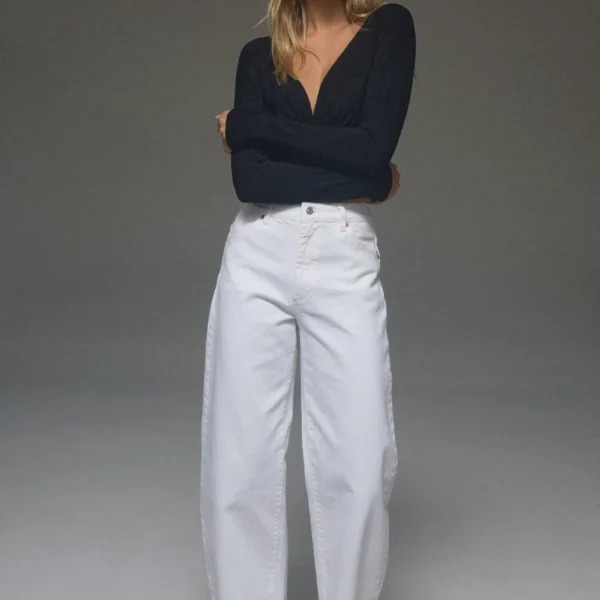 GIGI BARREL JEAN | vintage white