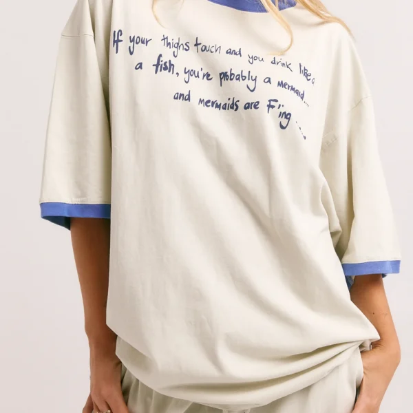 THE VERY OVERSIZED DRUNKEN MERMAID TEE | ice