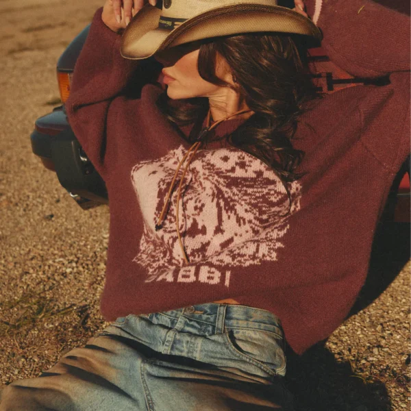 WHO THE BUCK CARES KNIT JUMPER