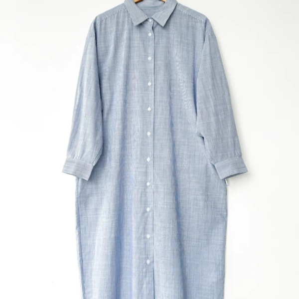 ARTIST LONG SHIRT DRESS | stripe