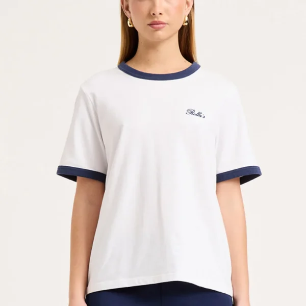 SCRIPT RINGER TEE | white