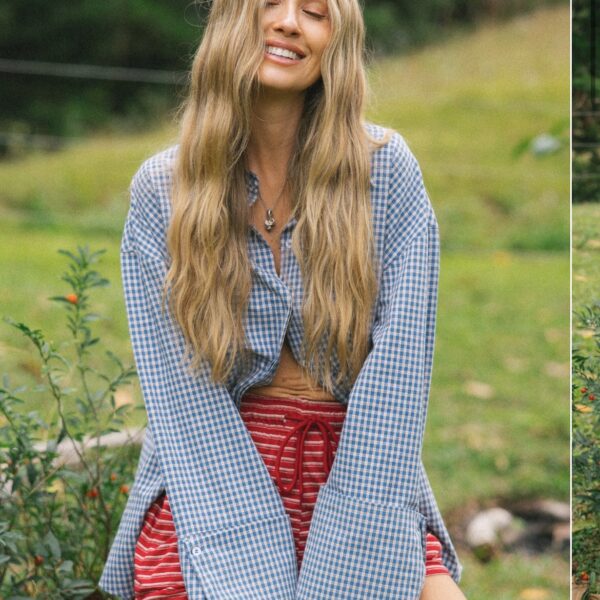 CLASSIC CHECK SHIRT | colbalt
