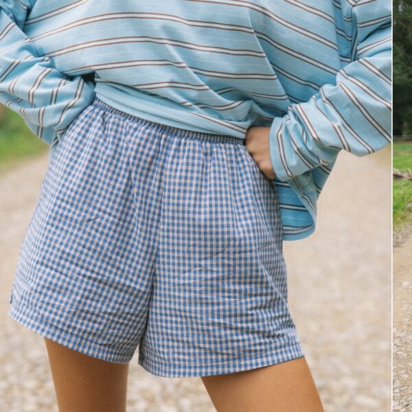 CLASSIC CHECK SHORT | cobalt