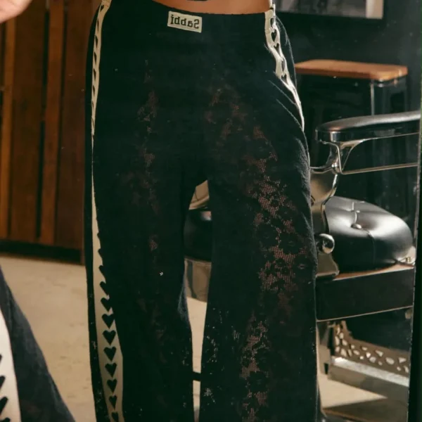RAVING HEARTS LACE PANTS | black